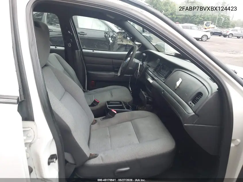 2011 Ford Crown Victoria Police Interceptor VIN: 2FABP7BVXBX124423 Lot: 45170941