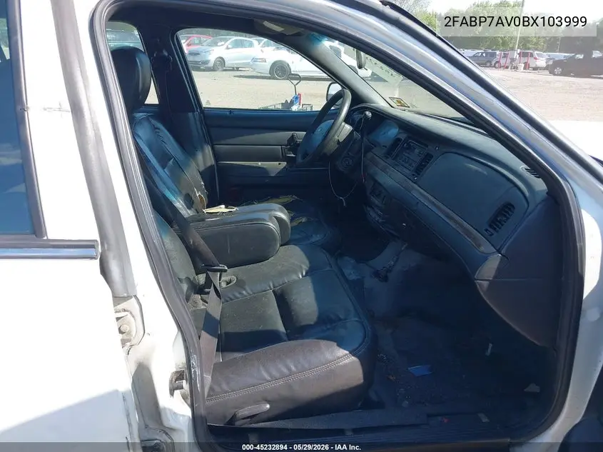 2011 Ford Crown Victoria Commercial Long Wheelbase VIN: 2FABP7AV0BX103999 Lot: 45232894