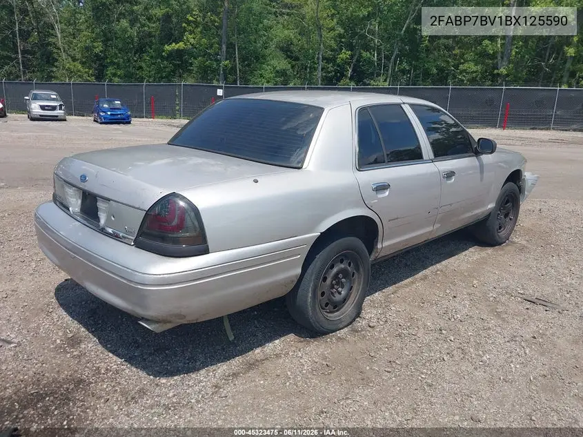 2011 Ford Crown Victoria Police VIN: 2FABP7BV1BX125590 Lot: 45323475