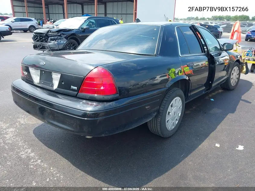 2011 Ford Crown Victoria Police/Police Interceptor VIN: 2FABP7BV9BX157266 Lot: 45555686