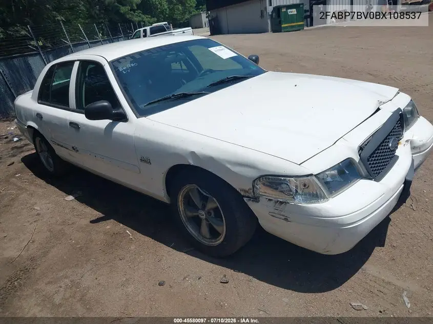 2011 Ford Crown Victoria Police Interceptor VIN: 2FABP7BV0BX108537 Lot: 45580097