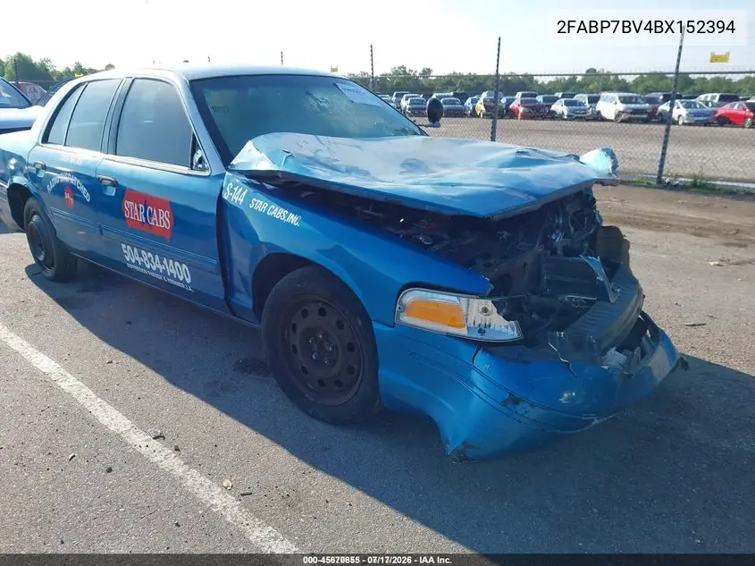 2011 Ford Crown Victoria Police Interceptor VIN: 2FABP7BV4BX152394 Lot: 45670855