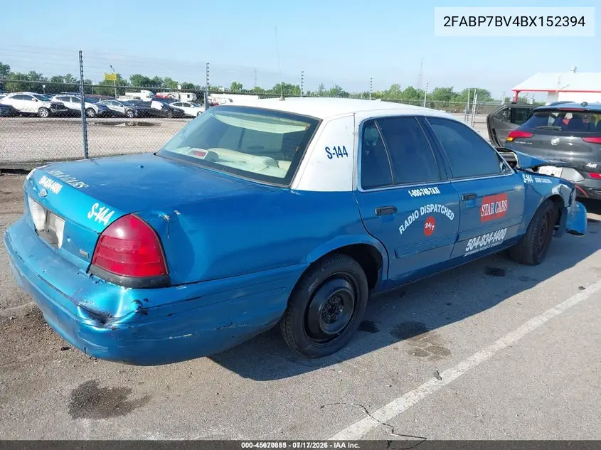 2011 Ford Crown Victoria Police Interceptor VIN: 2FABP7BV4BX152394 Lot: 45670855