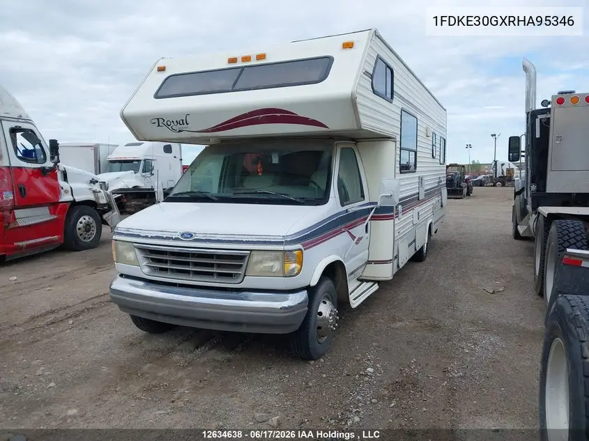 1994 Ford Econoline E350 Cutaway Van VIN: 1FDKE30GXRHA95346 Lot: 12634638