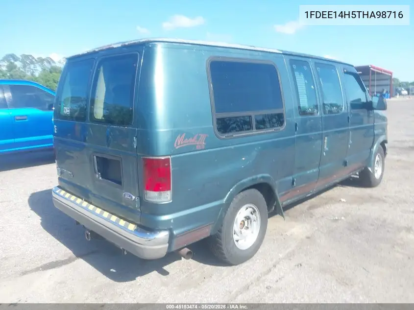 1996 Ford Econoline E150 Van VIN: 1FDEE14H5THA98716 Lot: 45153474