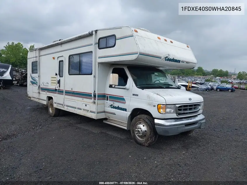1998 Ford Econoline E450 Super Duty Cutwy Rv VIN: 1FDXE40S0WHA20845 Lot: 45530771