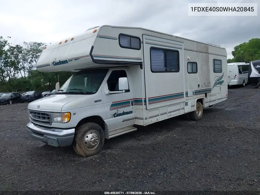 1998 Ford Econoline E450 Super Duty Cutwy Rv VIN: 1FDXE40S0WHA20845 Lot: 45530771