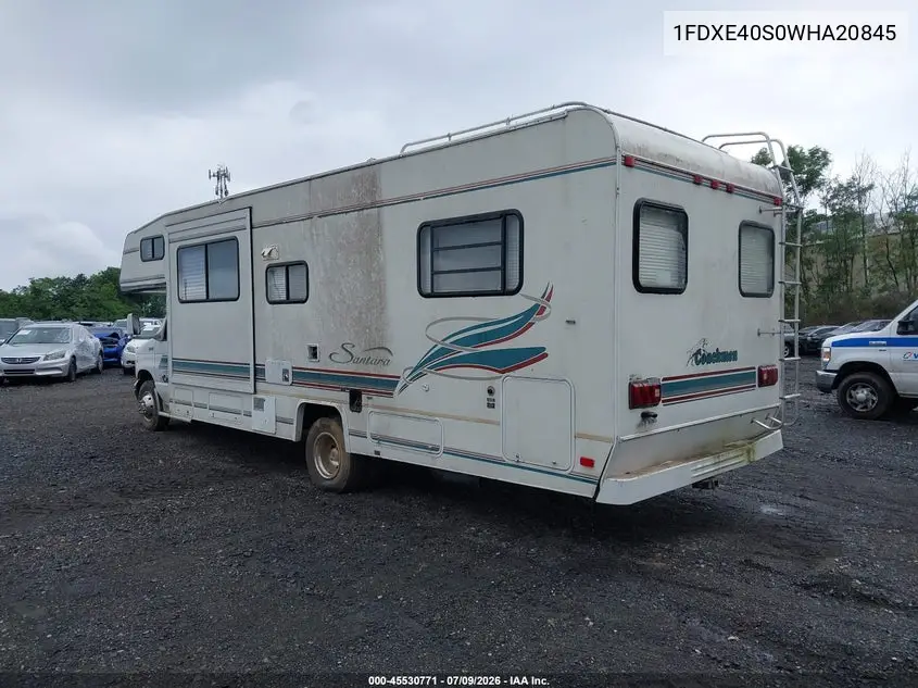 1998 Ford Econoline E450 Super Duty Cutwy Rv VIN: 1FDXE40S0WHA20845 Lot: 45530771