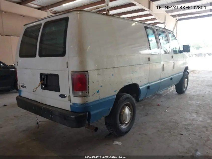 1999 Ford E-250 Commercial/Recreational VIN: 1FTNE24L8XHC02801 Lot: 45684528