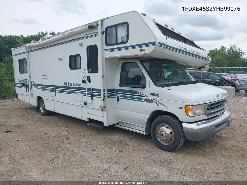 2000 Ford Econoline VIN: 1FDXE45S2YHB99076 Lot: 45383990