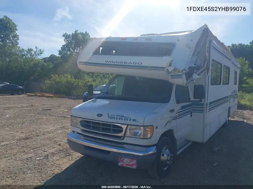 2000 Ford Econoline VIN: 1FDXE45S2YHB99076 Lot: 45383990