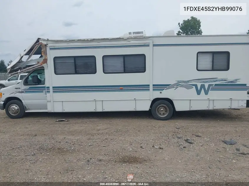 2000 Ford Econoline VIN: 1FDXE45S2YHB99076 Lot: 45383990