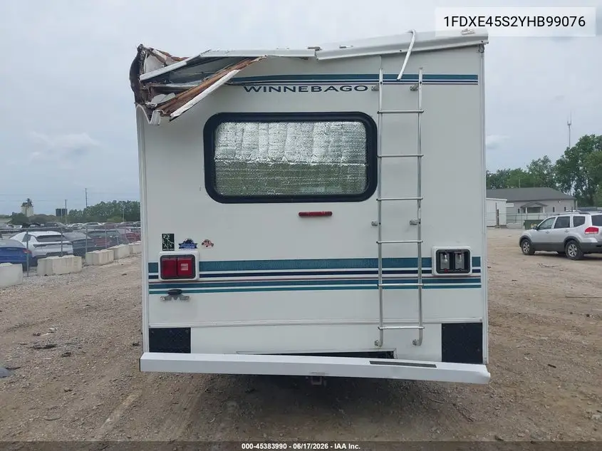 2000 Ford Econoline VIN: 1FDXE45S2YHB99076 Lot: 45383990