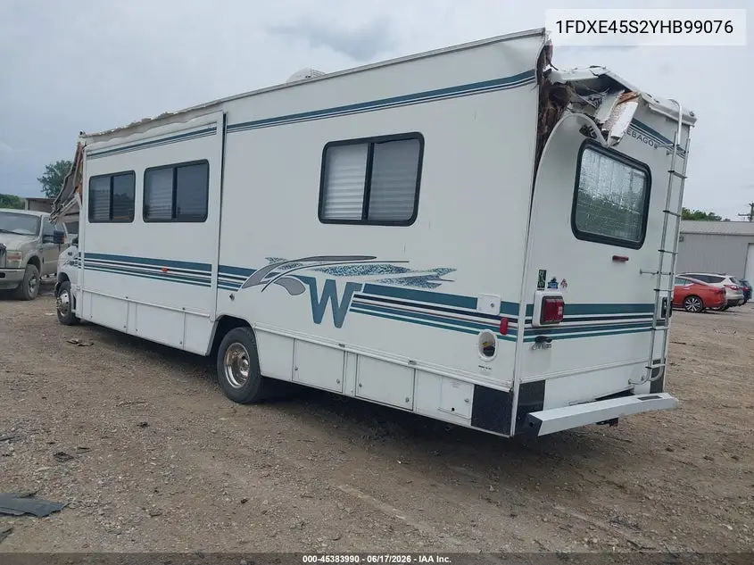 2000 Ford Econoline VIN: 1FDXE45S2YHB99076 Lot: 45383990