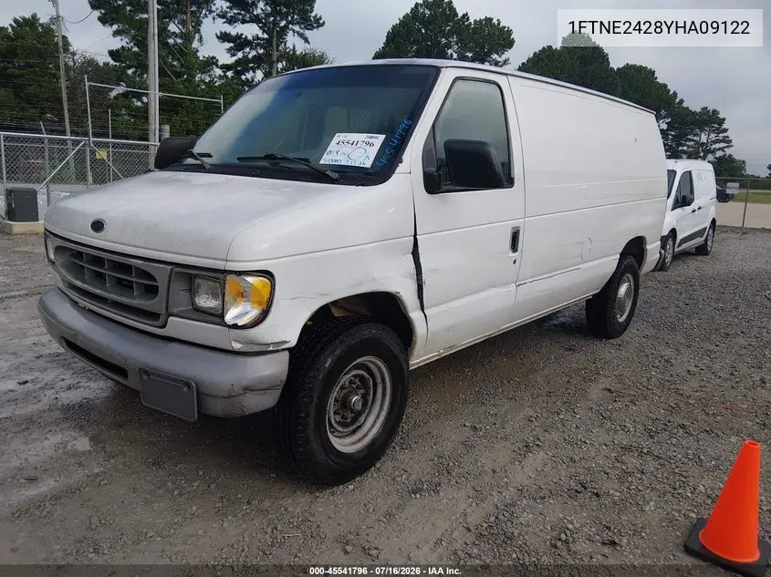 2000 Ford E-250 Commercial VIN: 1FTNE2428YHA09122 Lot: 45541796