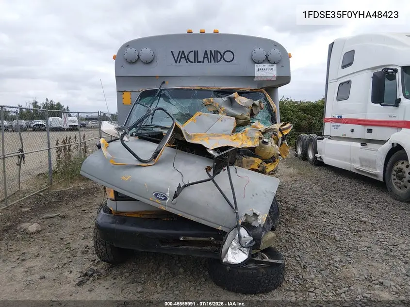 2000 Ford E-350 Cutaway Standard VIN: 1FDSE35F0YHA48423 Lot: 45555991