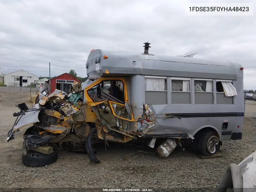 2000 Ford E-350 Cutaway Standard VIN: 1FDSE35F0YHA48423 Lot: 45555991