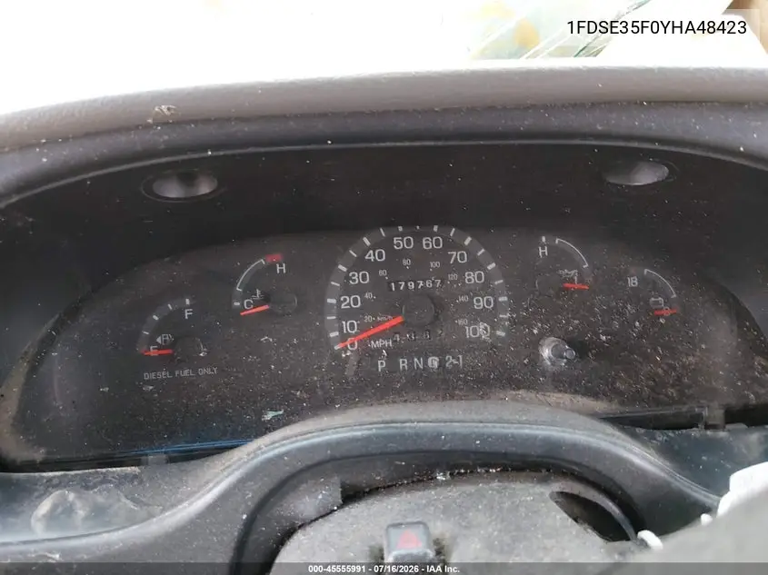 2000 Ford E-350 Cutaway Standard VIN: 1FDSE35F0YHA48423 Lot: 45555991
