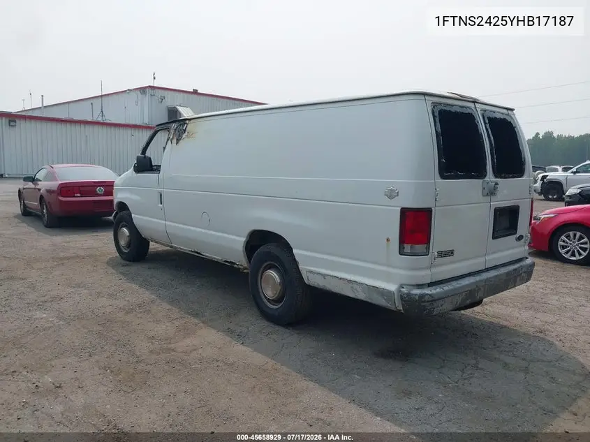 2000 Ford E-250 Commercial/Recreational VIN: 1FTNS2425YHB17187 Lot: 45658929