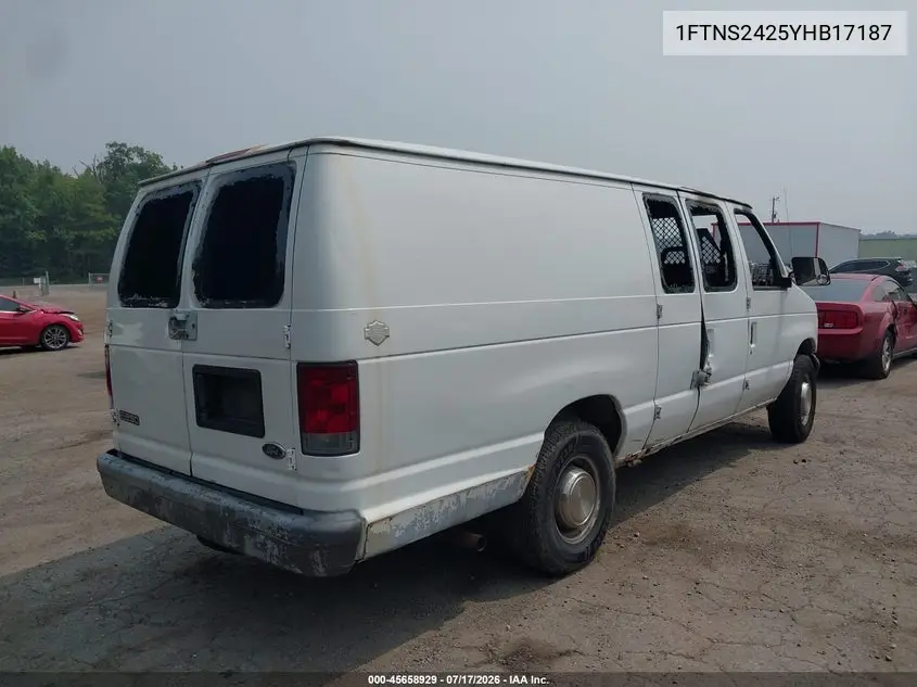 2000 Ford E-250 Commercial/Recreational VIN: 1FTNS2425YHB17187 Lot: 45658929