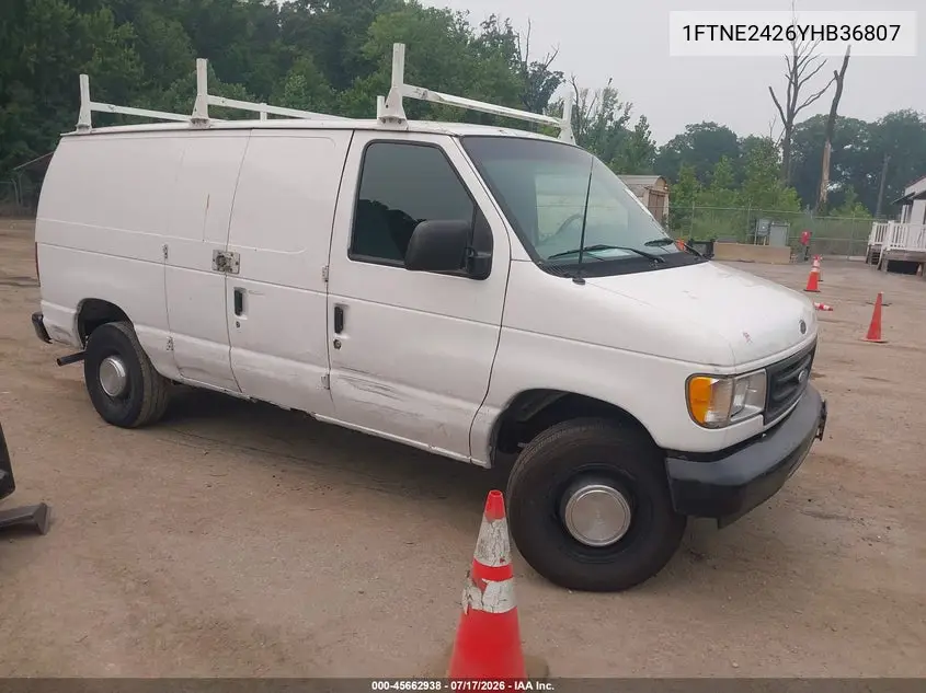 2000 Ford E-250 Commercial VIN: 1FTNE2426YHB36807 Lot: 45662938