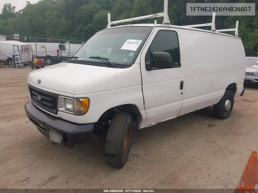 2000 Ford E-250 Commercial VIN: 1FTNE2426YHB36807 Lot: 45662938