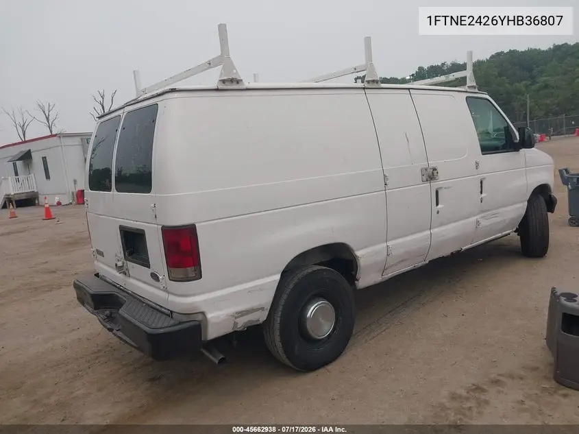 2000 Ford E-250 Commercial VIN: 1FTNE2426YHB36807 Lot: 45662938