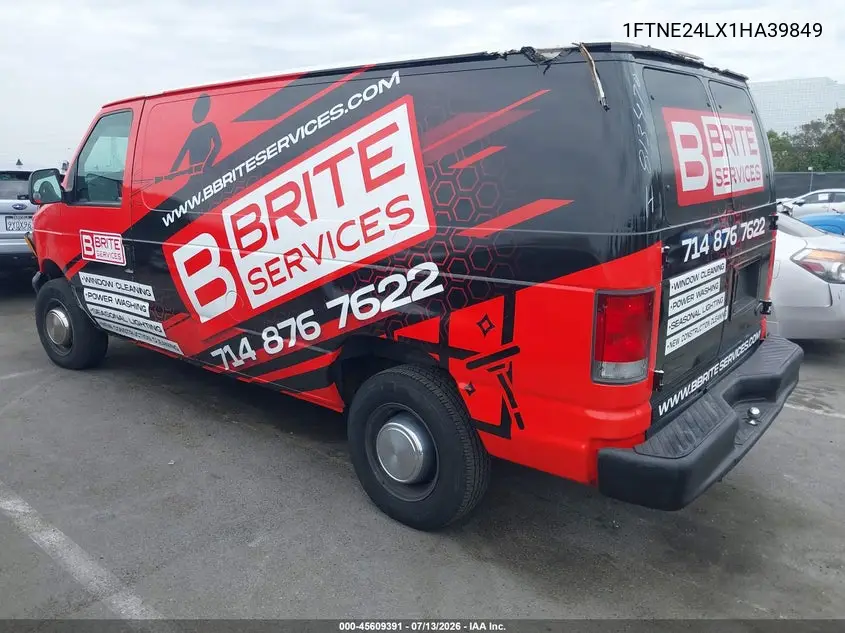 2001 Ford E-250 Commercial/Recreational VIN: 1FTNE24LX1HA39849 Lot: 45609391