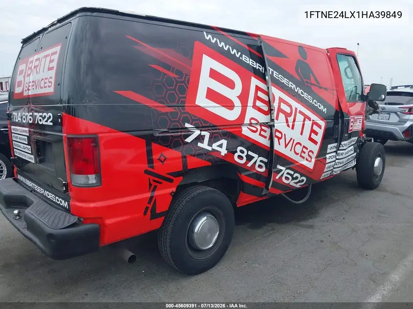 2001 Ford E-250 Commercial/Recreational VIN: 1FTNE24LX1HA39849 Lot: 45609391