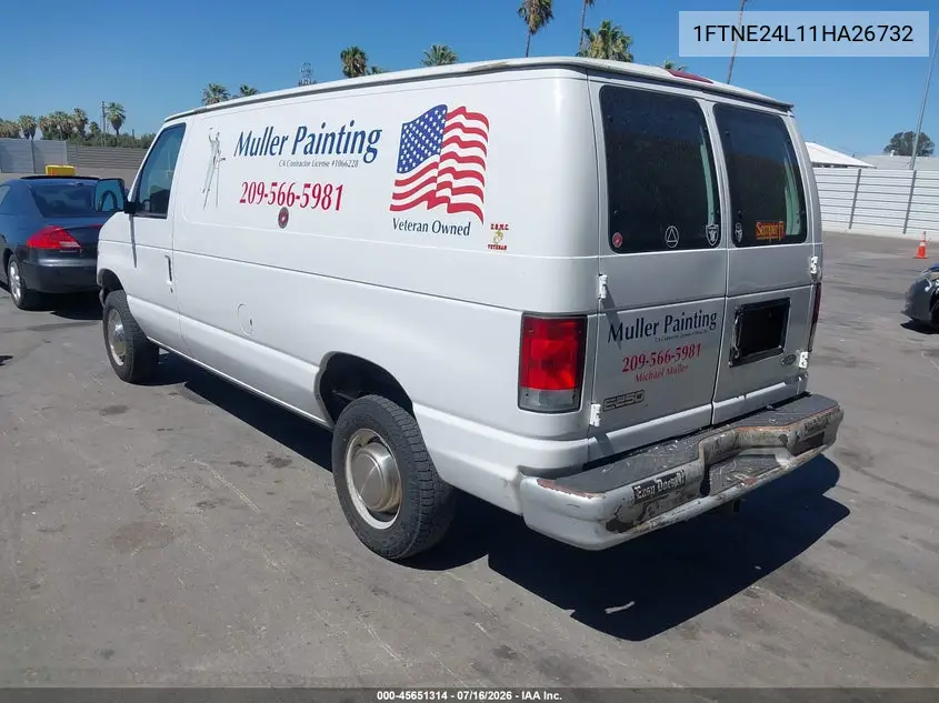 2001 Ford E-250 Commercial/Recreational VIN: 1FTNE24L11HA26732 Lot: 45651314