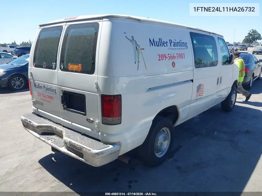 2001 Ford E-250 Commercial/Recreational VIN: 1FTNE24L11HA26732 Lot: 45651314