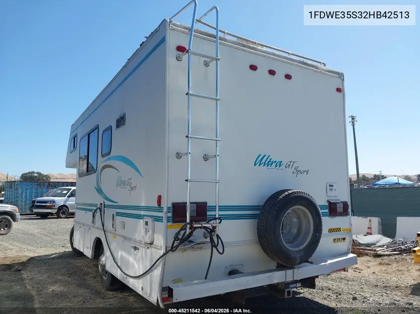 2002 Ford E-350 Cutaway VIN: 1FDWE35S32HB42513 Lot: 45211542