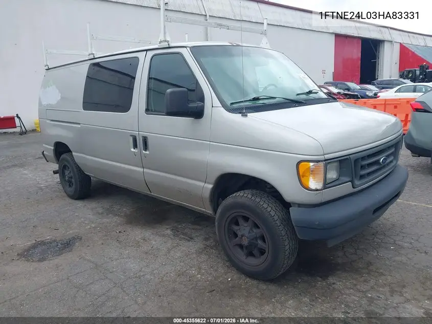 2003 Ford E-250 Commercial/Recreational VIN: 1FTNE24L03HA83331 Lot: 45355622
