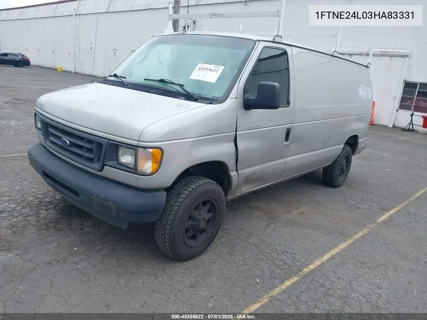 2003 Ford E-250 Commercial/Recreational VIN: 1FTNE24L03HA83331 Lot: 45355622