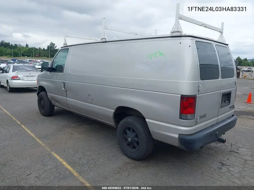 2003 Ford E-250 Commercial/Recreational VIN: 1FTNE24L03HA83331 Lot: 45355622