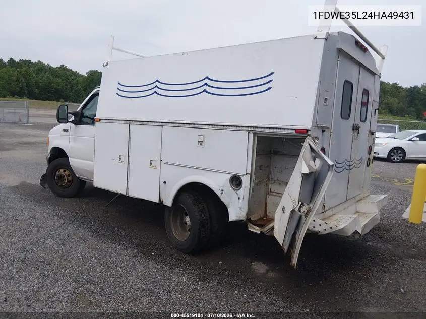 2004 Ford E-350 Cutaway Standard VIN: 1FDWE35L24HA49431 Lot: 45519104