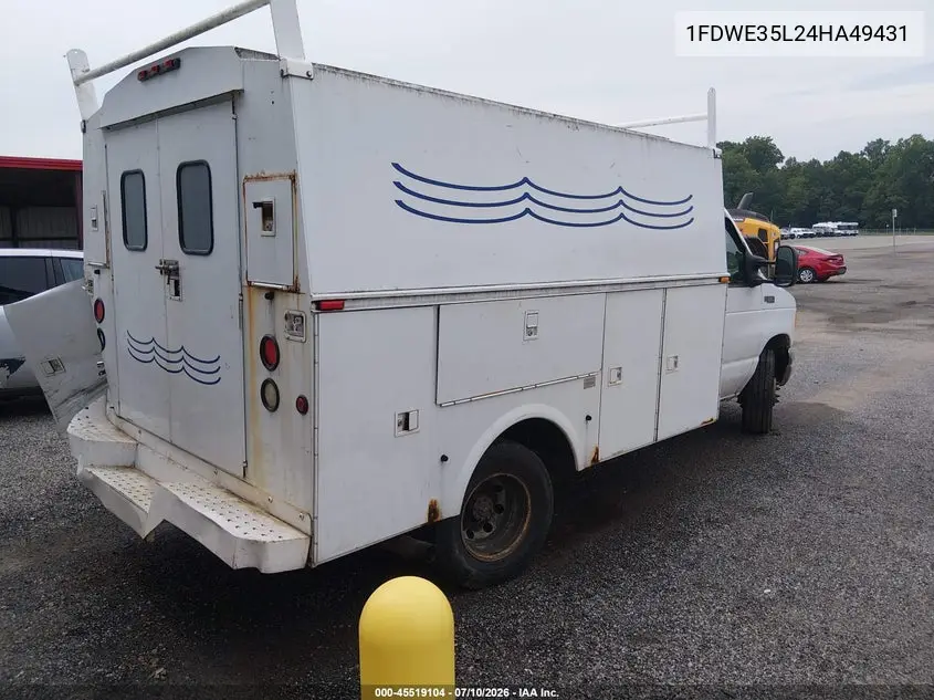2004 Ford E-350 Cutaway Standard VIN: 1FDWE35L24HA49431 Lot: 45519104