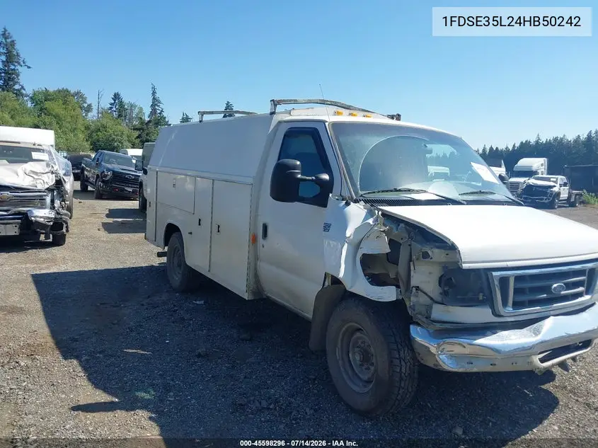 2004 Ford E-350 Cutaway Standard VIN: 1FDSE35L24HB50242 Lot: 45598296
