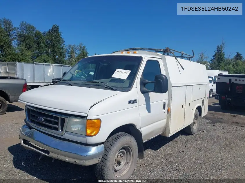2004 Ford E-350 Cutaway Standard VIN: 1FDSE35L24HB50242 Lot: 45598296