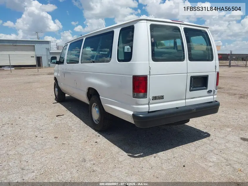 2004 Ford E-350 Super Duty Xl/Xlt VIN: 1FBSS31L84HA56504 Lot: 45605907