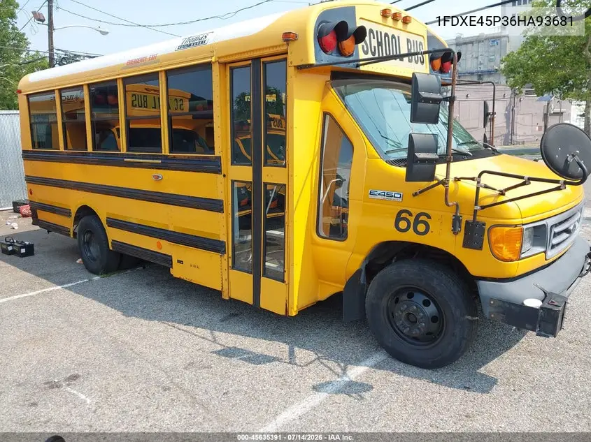2006 Ford E-450 Cutaway VIN: 1FDXE45P36HA93681 Lot: 45635391