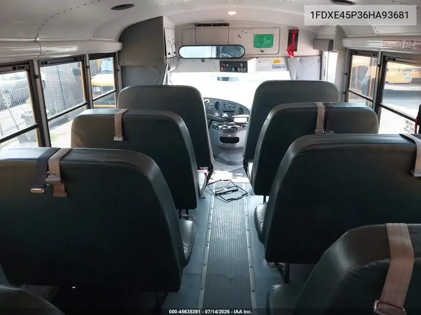 2006 Ford E-450 Cutaway VIN: 1FDXE45P36HA93681 Lot: 45635391