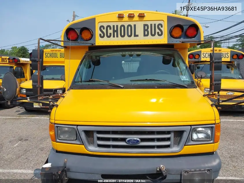 2006 Ford E-450 Cutaway VIN: 1FDXE45P36HA93681 Lot: 45635391