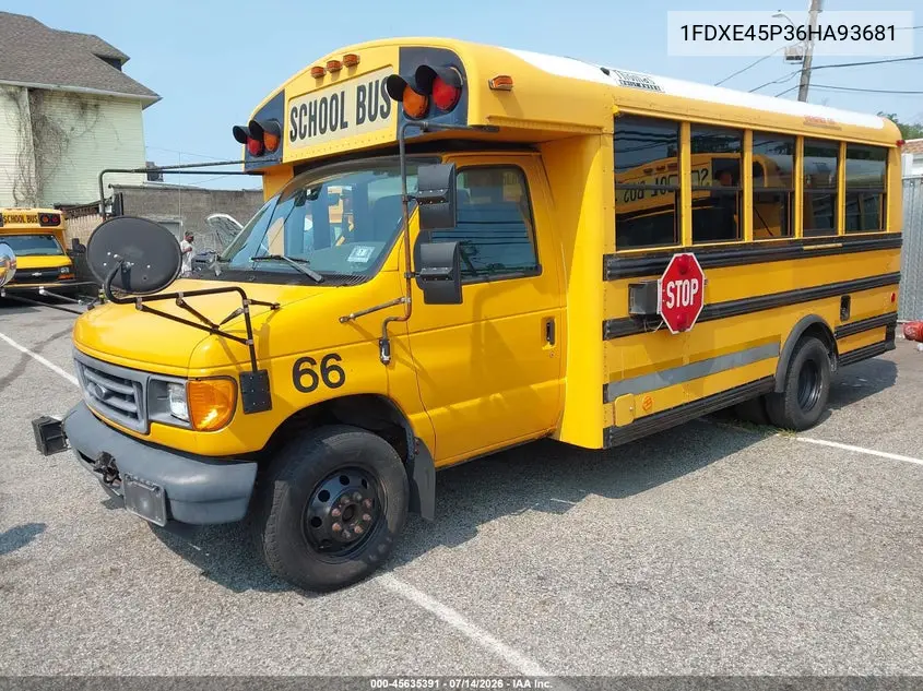 2006 Ford E-450 Cutaway VIN: 1FDXE45P36HA93681 Lot: 45635391