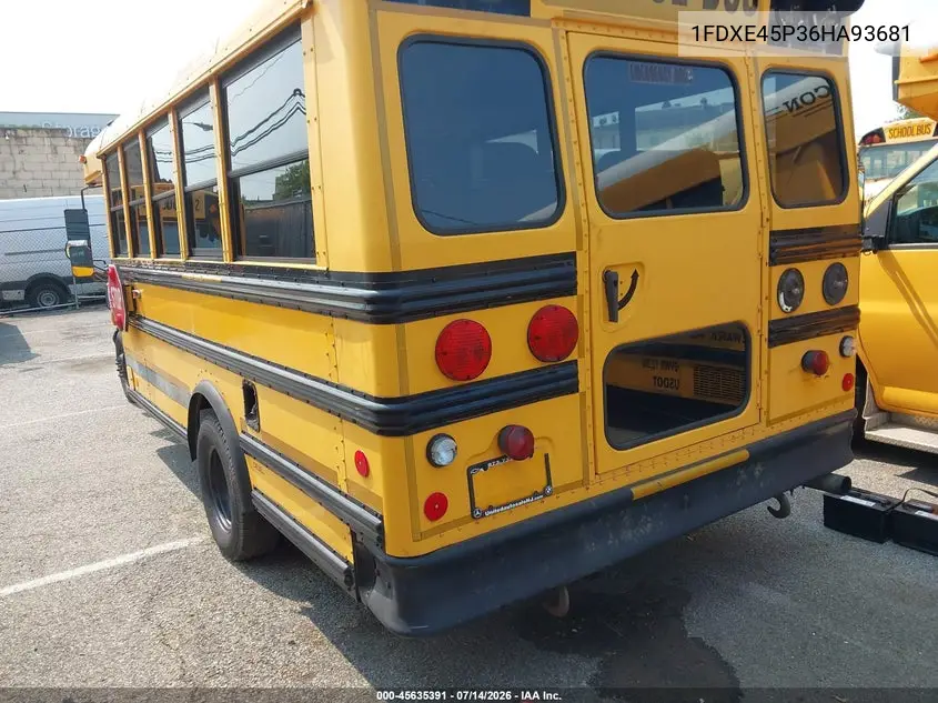 2006 Ford E-450 Cutaway VIN: 1FDXE45P36HA93681 Lot: 45635391