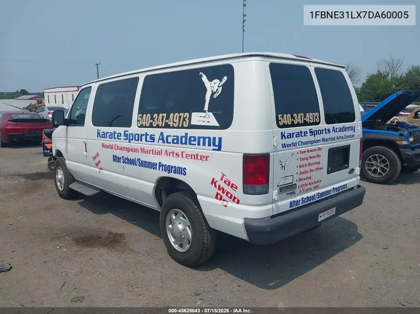 2007 Ford E-350 Super Duty Xl/Xlt VIN: 1FBNE31LX7DA60005 Lot: 45620043