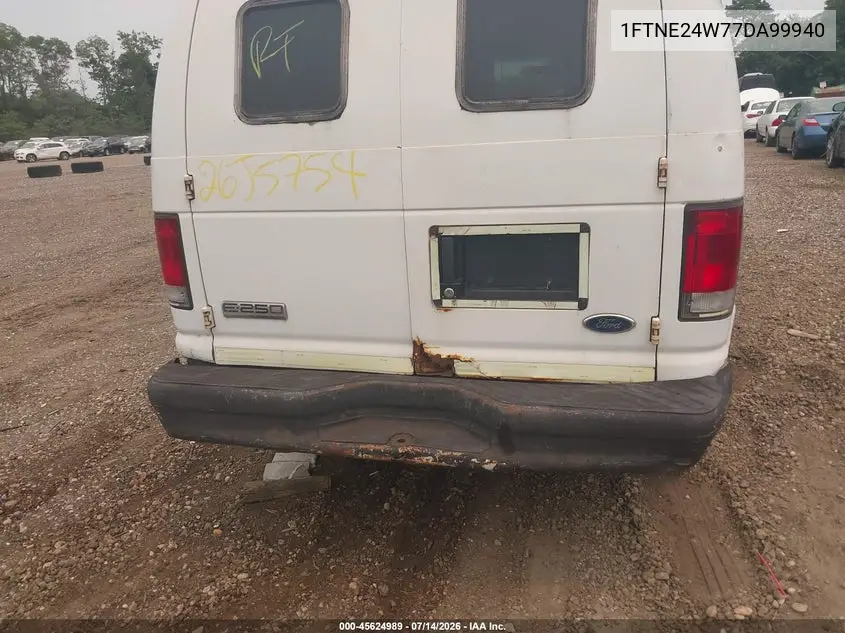 2007 Ford E-250 Commercial/Recreational VIN: 1FTNE24W77DA99940 Lot: 45624989