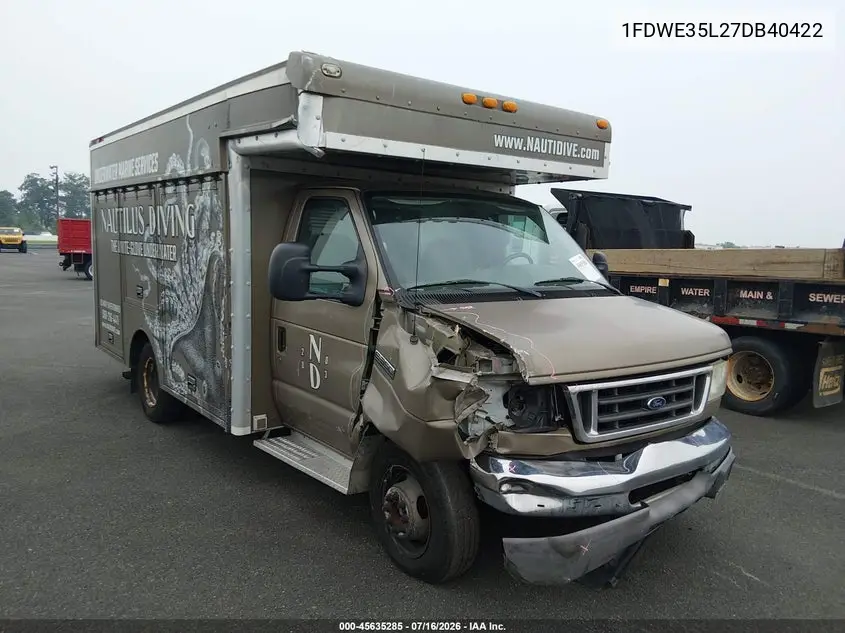 2007 Ford E-350 Cutaway VIN: 1FDWE35L27DB40422 Lot: 45635285