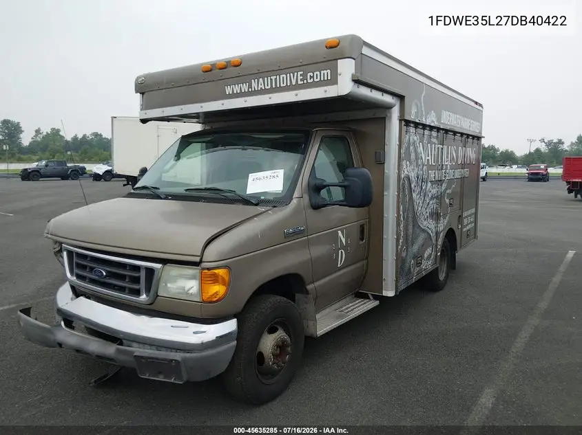 2007 Ford E-350 Cutaway VIN: 1FDWE35L27DB40422 Lot: 45635285