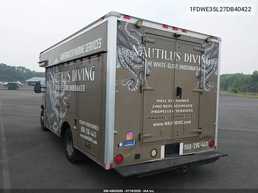 2007 Ford E-350 Cutaway VIN: 1FDWE35L27DB40422 Lot: 45635285